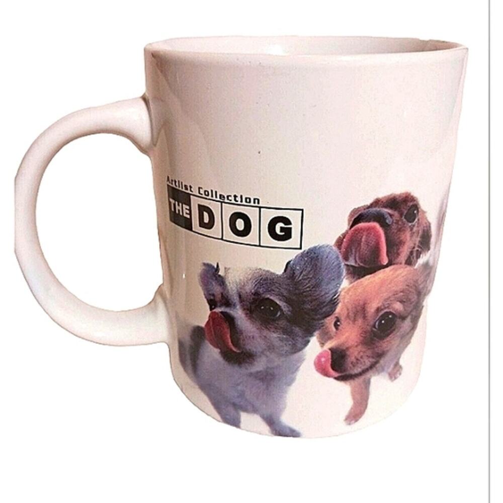 The Dog Artist Coffee‎ Mug Cup WHITE Beagle Chihuahua Pomeranian Pug Lab Shitzu